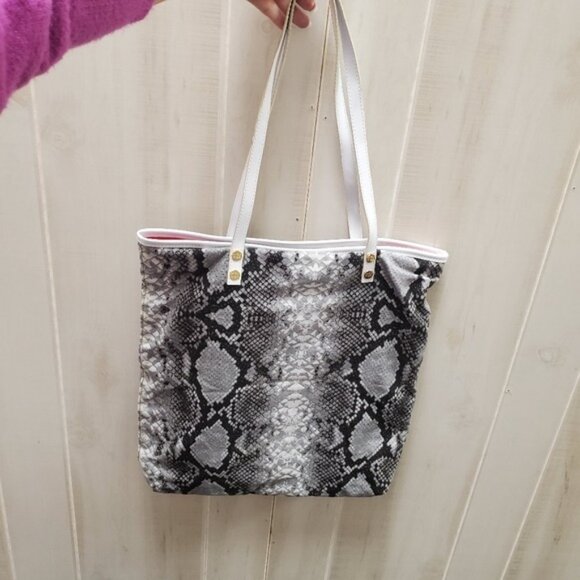 Ted Baker Python Shoulder Tote Bag Gym School Work Everyday Neutral - Picture 10 of 10